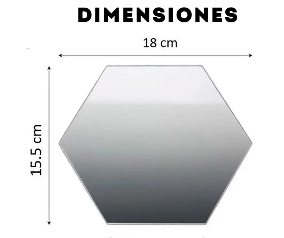 Espejos Hexagonales  5 unidades