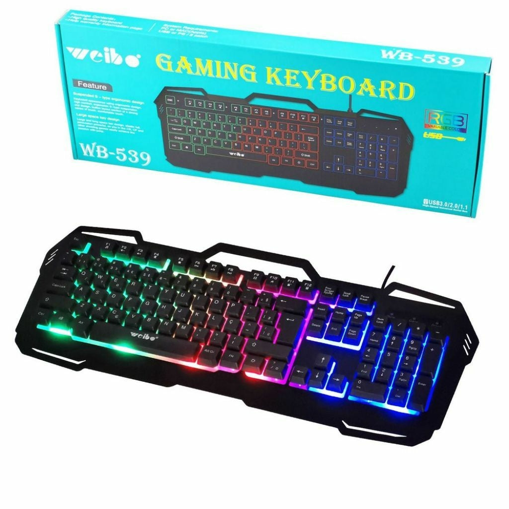 Teclado gamer Weibo WB-539 QWERTY