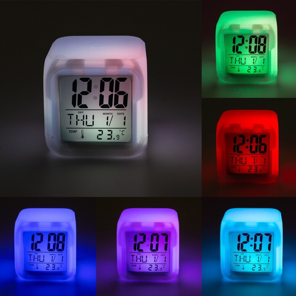 Reloj Cubo alarma de colores